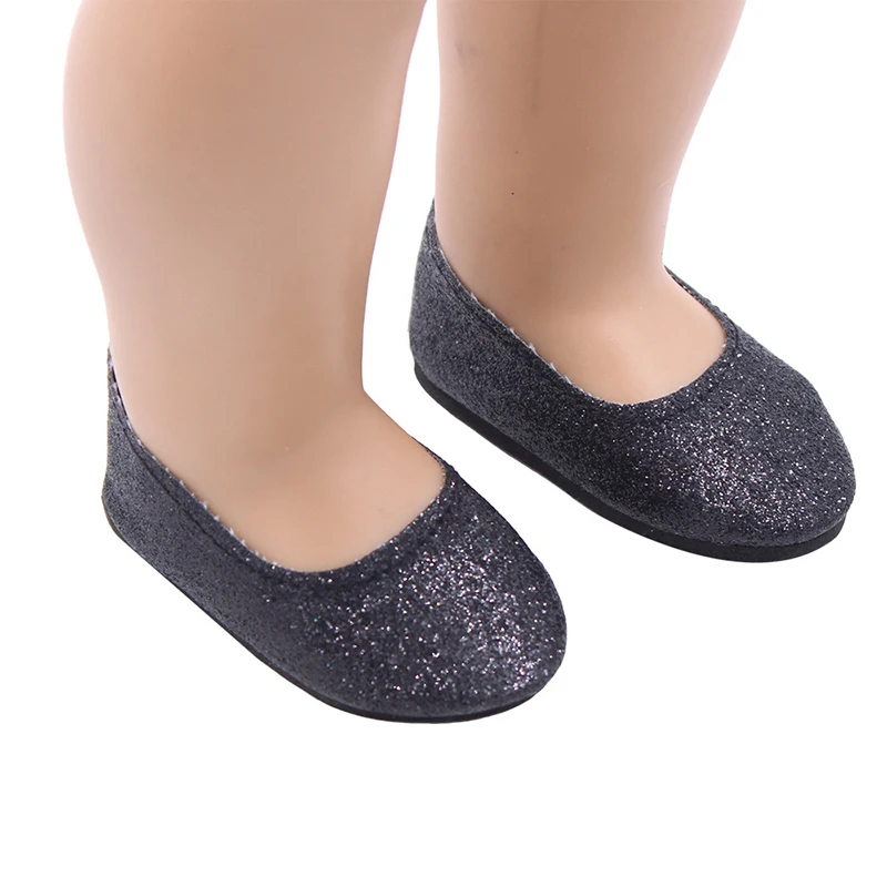 7 cm nieuwe mode baby pailletten pop schoenen handleiding canvas schoenen voor 43 cm poppen baby pasgeboren en 18 inch Amerikaanse poppen meisje cadeau