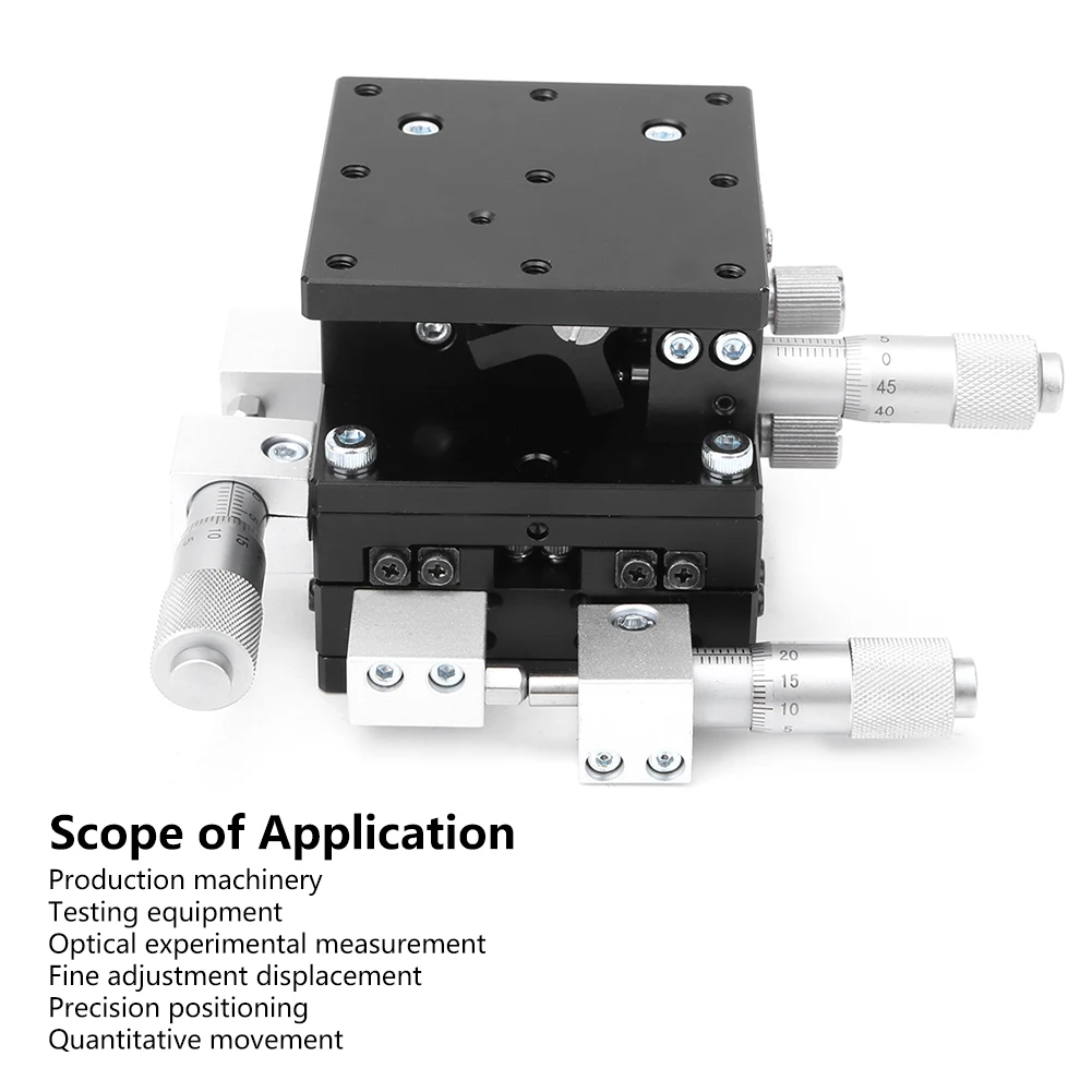 LD60-LM XYZ 3-osiowa ręczna scena liniowa Przycinanie Tuning Stół przesuwny 60 x 60 mm Przycinanie Ręczna scena liniowa
