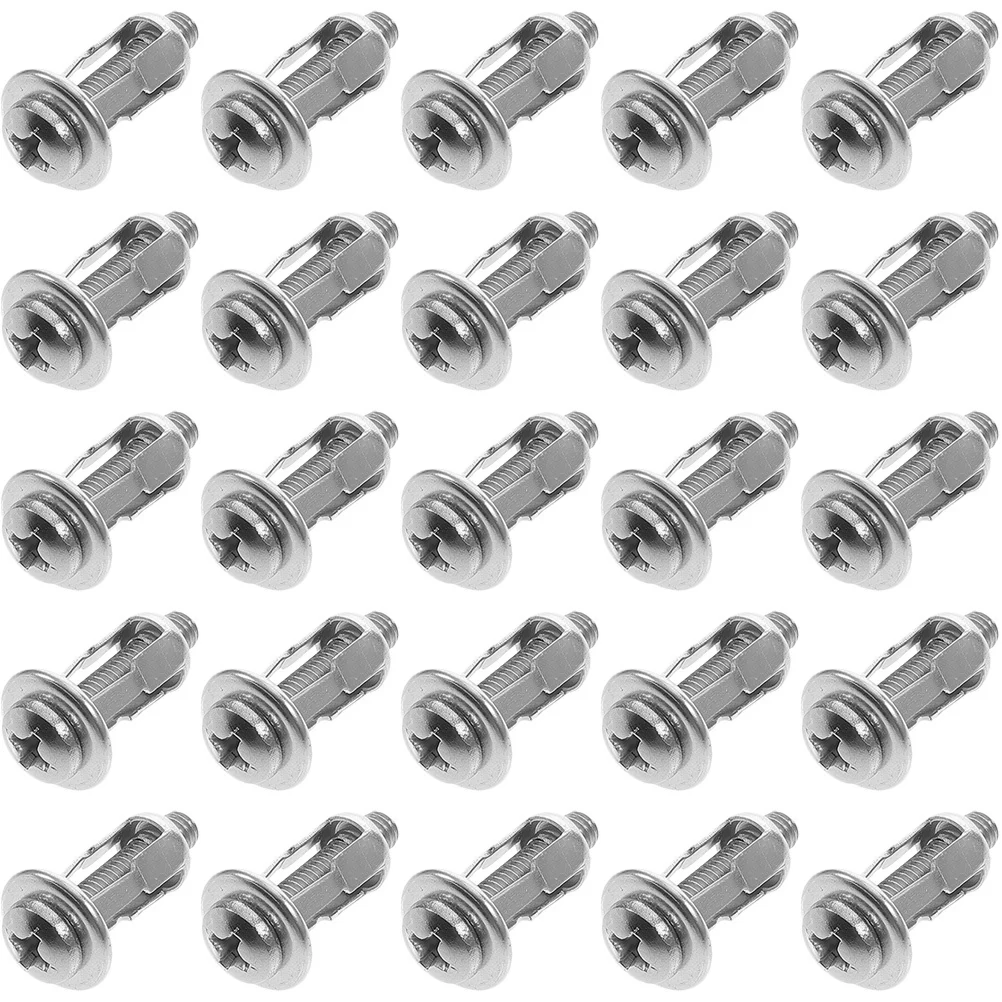 25 قطعة مرساة جدارية مجوفة توسيع الجوز الخيوط إدراج دائم فعالة من حيث التكلفة قابلة لإعادة الاستخدام مسامير تحديد #4