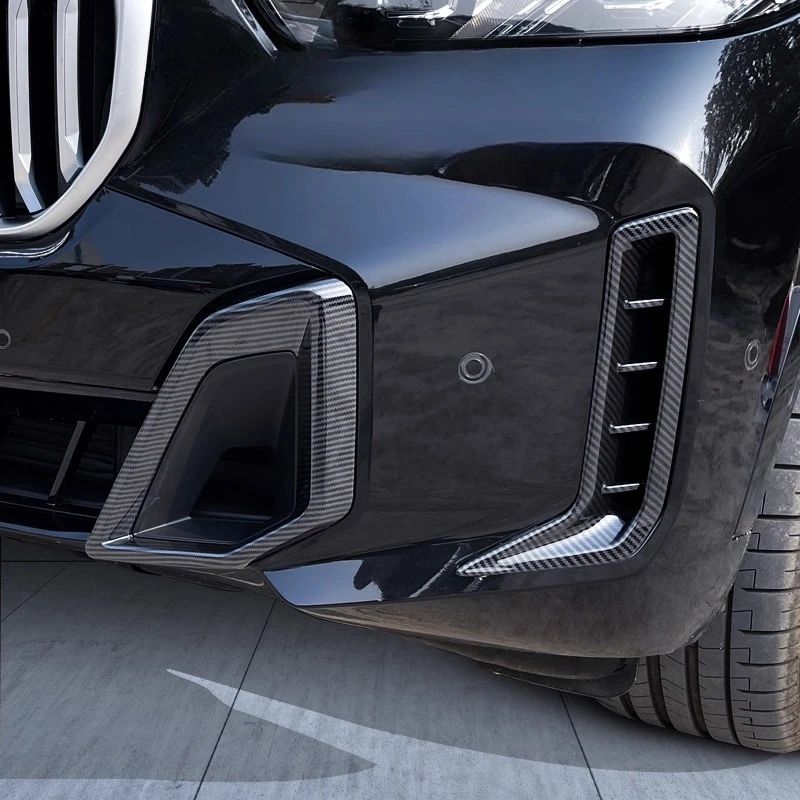 

Black Front Bumper Air Knife Body Kits for BMW X5 (2023-2025) Fog Light Cover Air Vent Trim Flap Canards Car Accessories