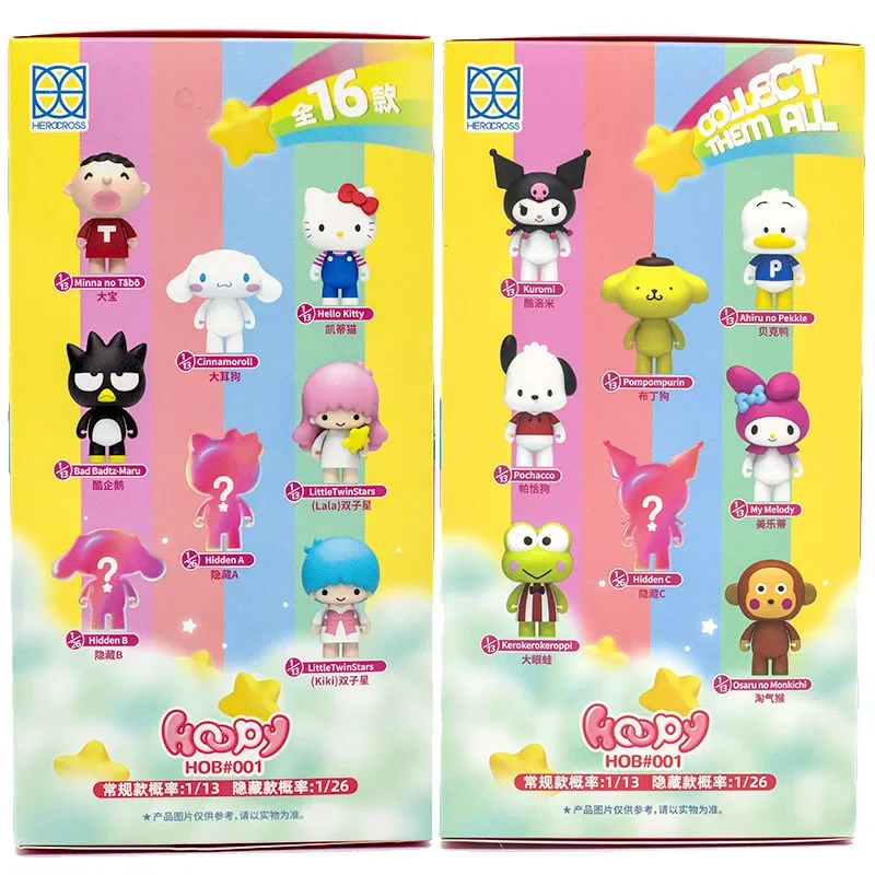 Personaggi Sanrio Hello Kitty Kuromi Cinnamoroll bambole grandi giocattolo Little Twin Stars Monkichi Pekkle Figure Collection Blind Box