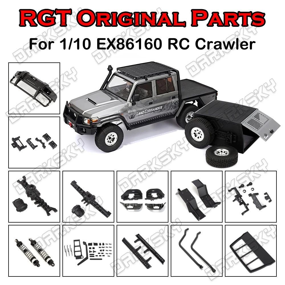 Peças originais RGT para 1/10 EX86160 LAND COMMANDER LC79 4WD RC modelo de carro acessórios de esteira de estrada
