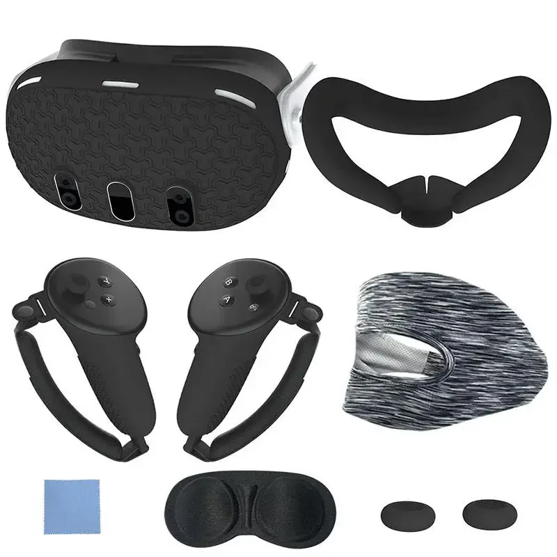 7 Pieces Set Console Controller Case VR Silicone Nose Pad Protective Lens Cover