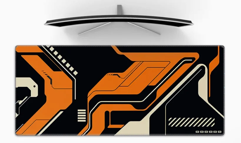 Cyberpunk Gundam Mech Mouse Pad Extra Large Boys Gaming Esports Smooth for Dormitory Natural Rubber Laptop Keyboard Table Mats - Image 2