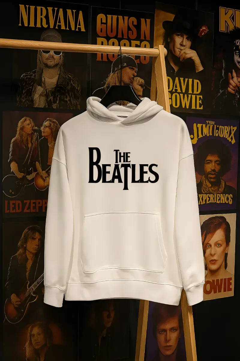 Beatles Rock Band estampado con dibujo para hombres y mujeres sudaderas con capucha holgadas y cálidas Casual Otoño/Invierno ropa de moda de lujo