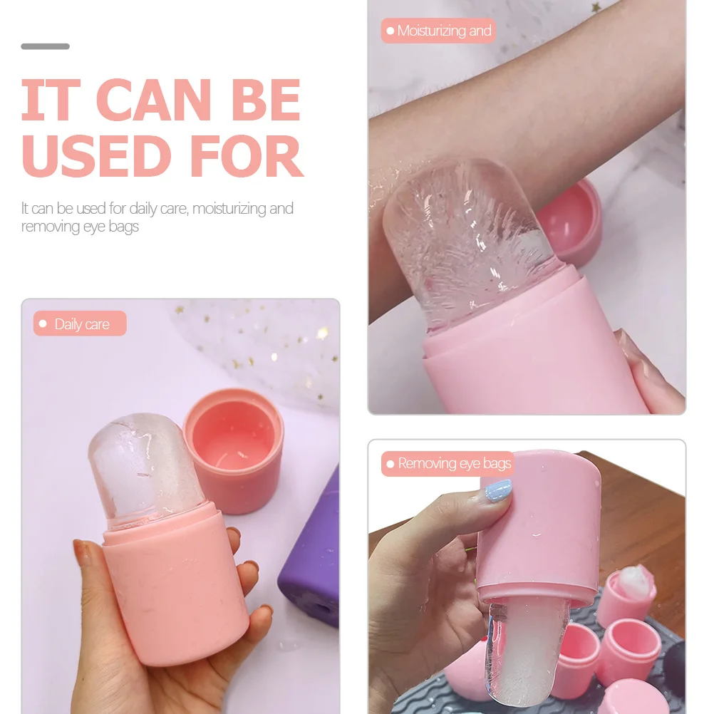 Massagem facial silicone cuidados com a pele ferramenta de resfriamento leve portátil para reparo de vermelhidão facial