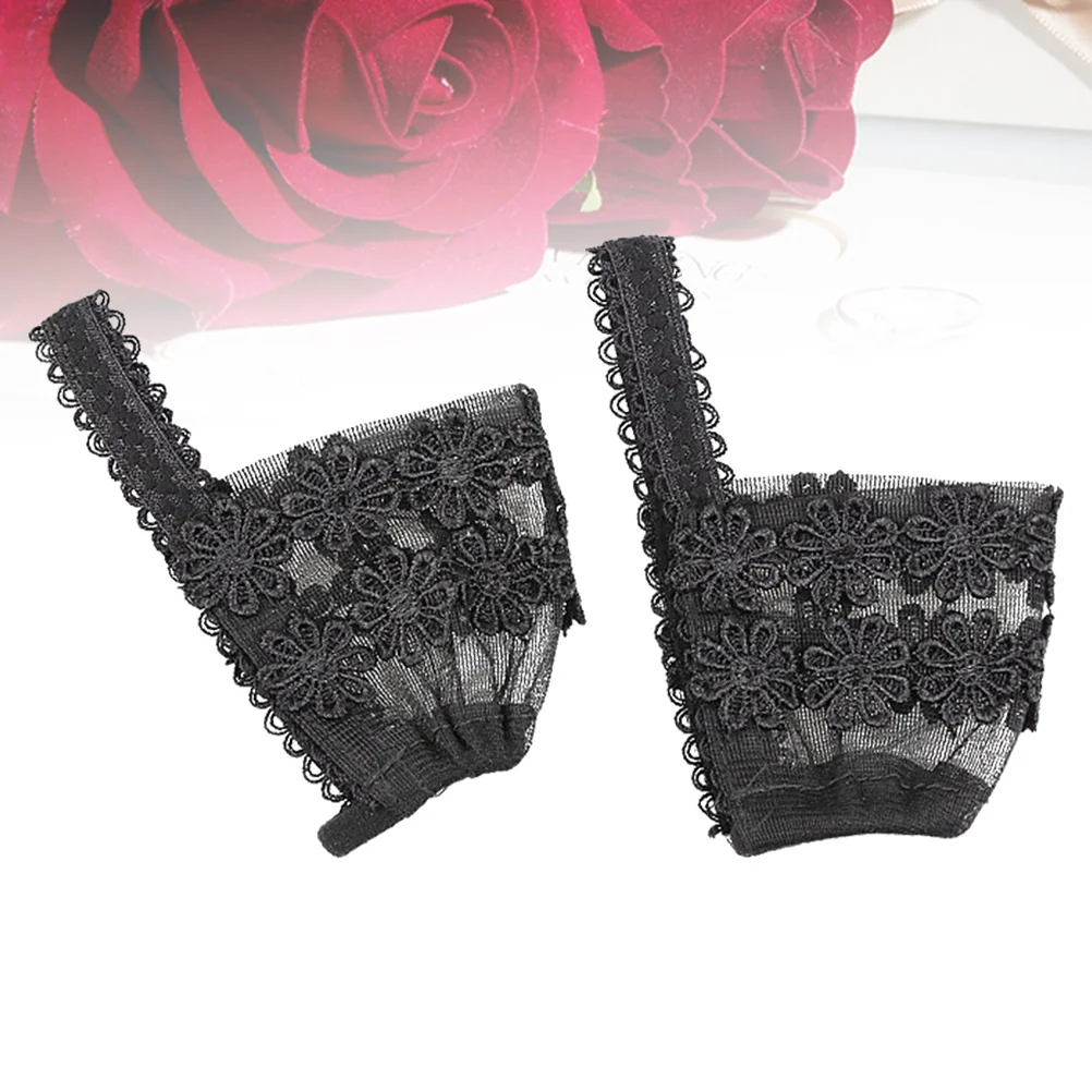 1 زوج المضادة للانزلاق كعب حزام للكعب العالي الأسود L حجم انفصال أربطة أحذية المرأة مطاطا صالح Diy بها بنفسك لا قابل للغسل #4