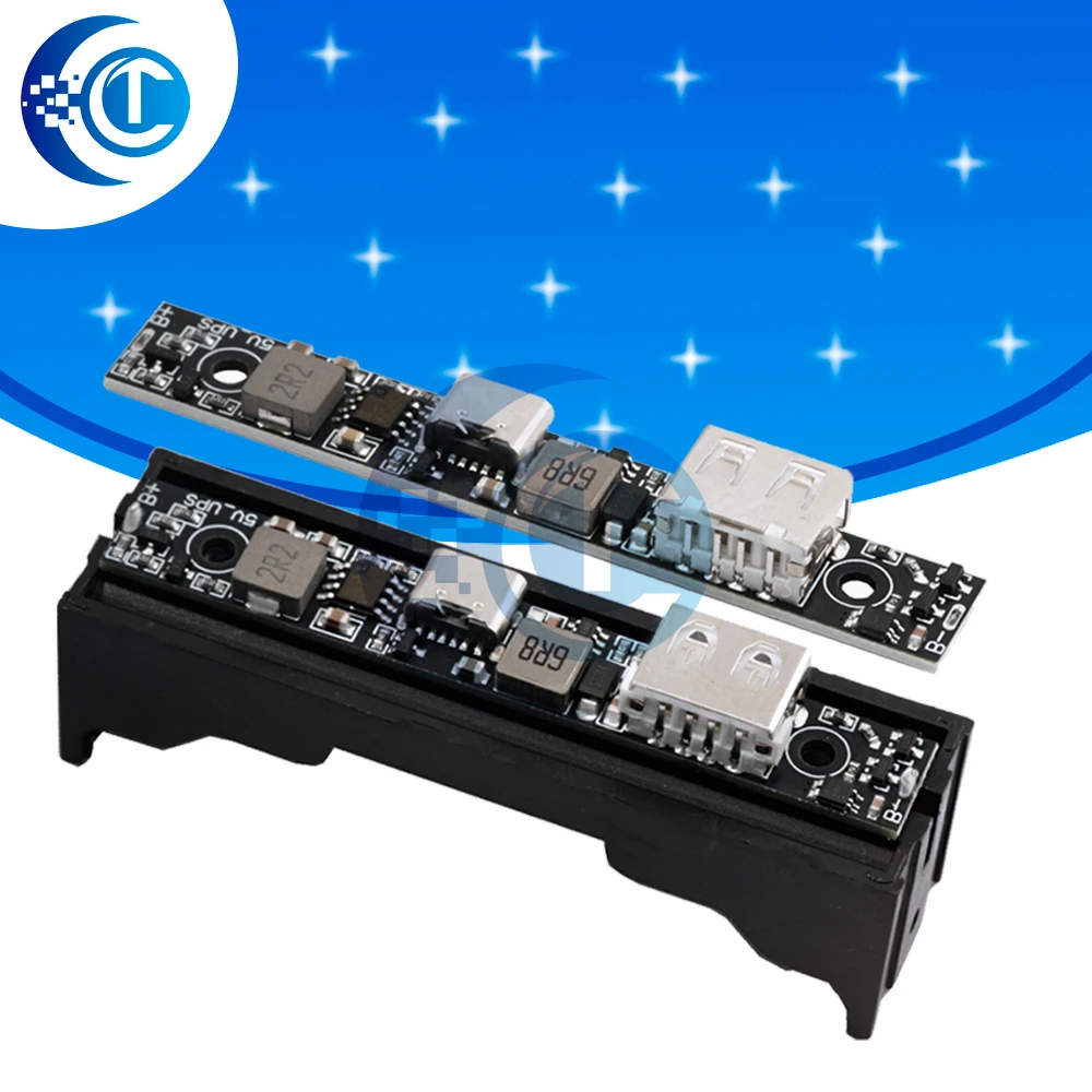 

DC 5V 18650 Lithium Battery Charger Board DC-DC Step Up Booster UPS Converter Charging Backup Power Supply