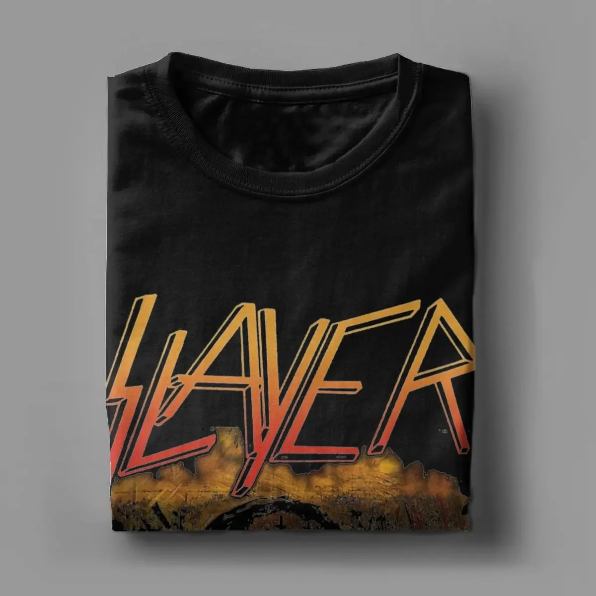 Slayer Orange Season In The Abyss T-Shirts Men Leisure Pure Cotton Tees Round Neck Short Sleeve T Shirt 4XL 5XL Tops