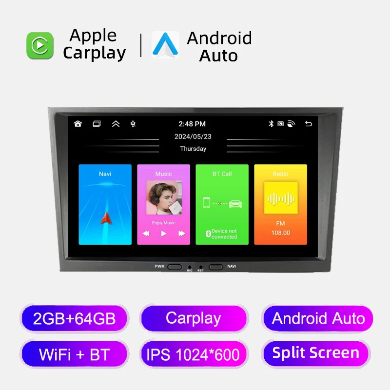 Autoradio 7 Pollici Carplay Per Opel – Hodozzy 4+64GB Con BT 5.0, GPS E USB Type-C (Modelli 2004-2011)