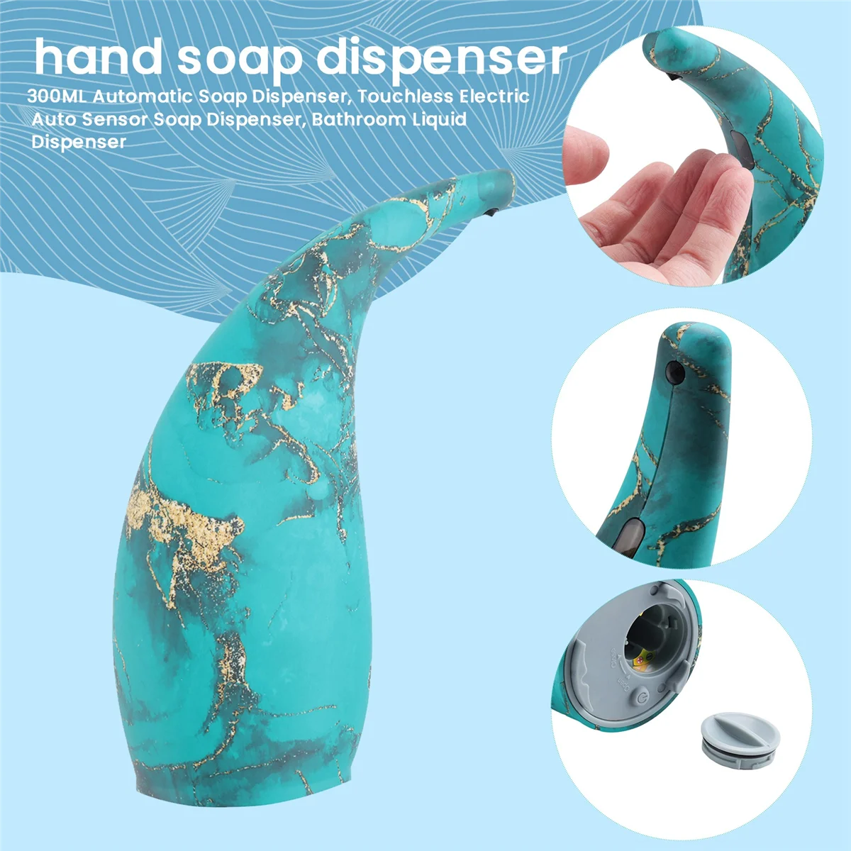 

AA97 300 мл автоматический дозатор мыла, бесконтактный электрический автоматический дозатор мыла с датчиком, дозатор жидкости для ванной комнаты