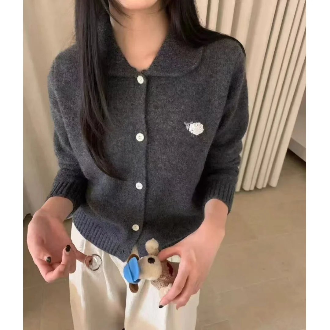 Thiened Bear Coat Donna Sweet Sle Primavera Autunno Inverno Chic V-Ne Cardigan Coreano Sle Casual Comodo Top