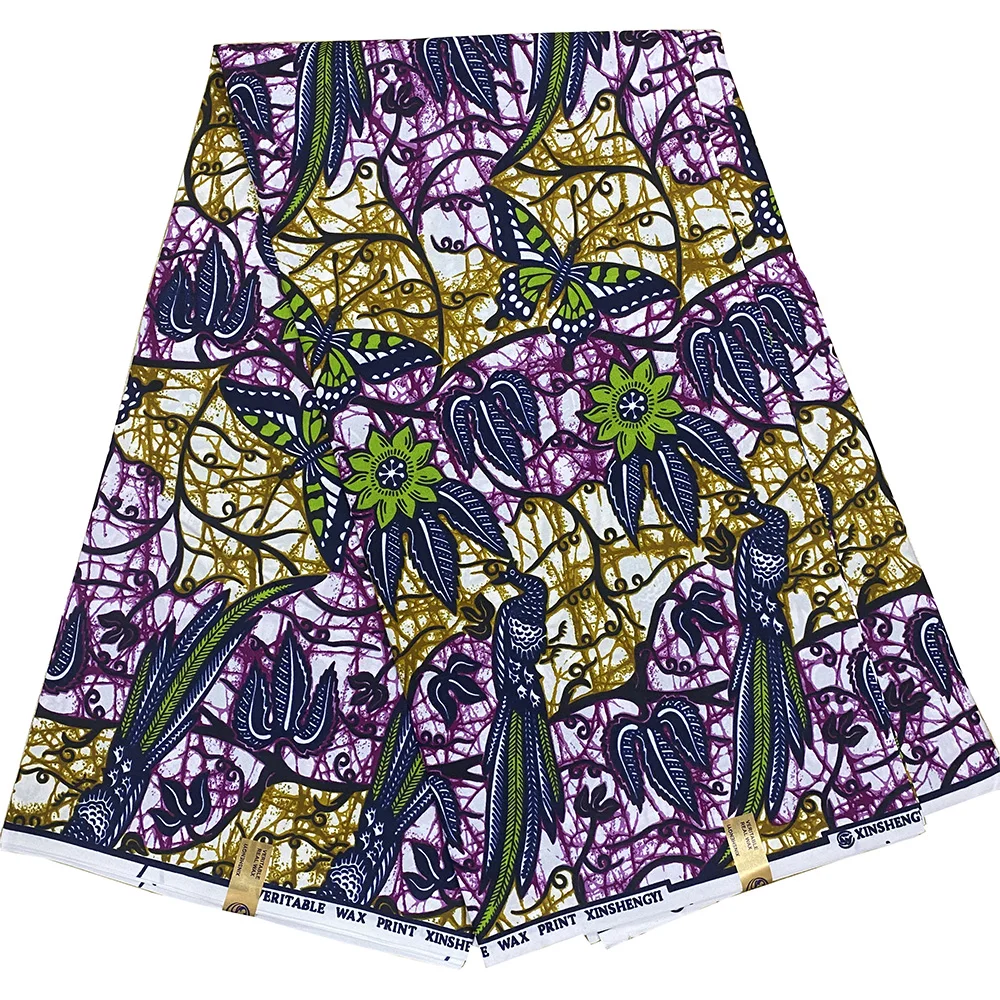 Sophisticated African Traditional Craft Fabric with Hollandais Wax Fabric for Wallpaper and Unique Geometric Patterns