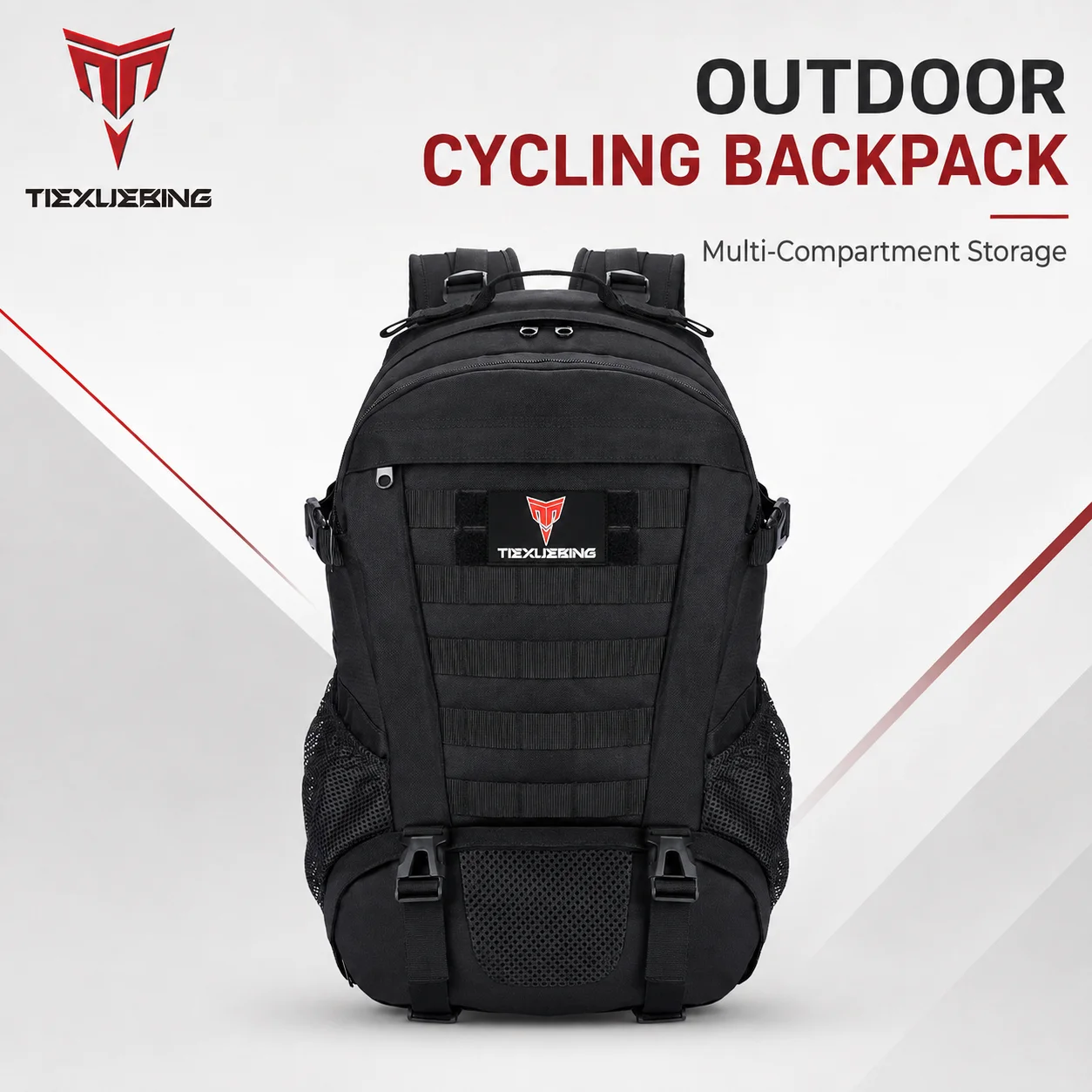 TIEXUEBING Outdoor Cycling Backpack Multi Compartment Breathable Adjustable Hiking Travel Bag for MTB Road Bicycle Riding