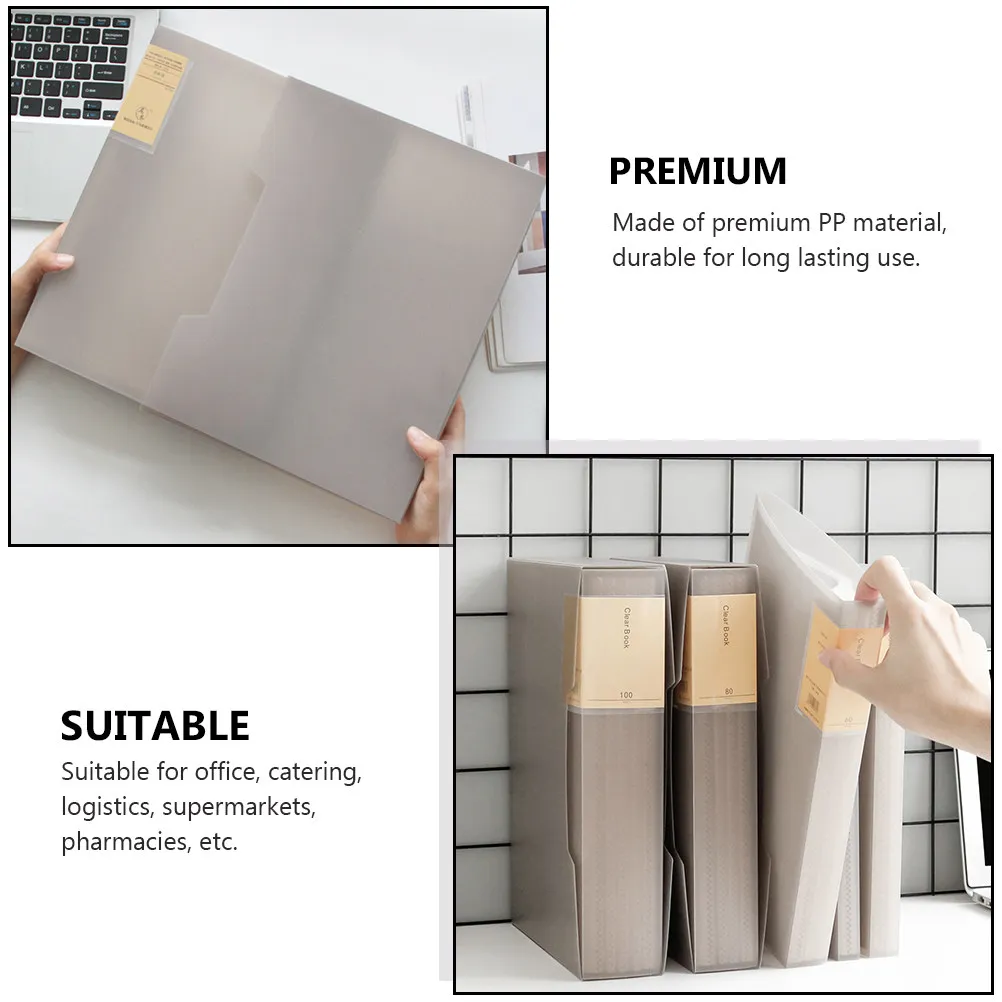 

1Pcs A4 File Folder with Protective Shell Premium PP Material Transparent Paper Folder Document Organizer Office Supply Test