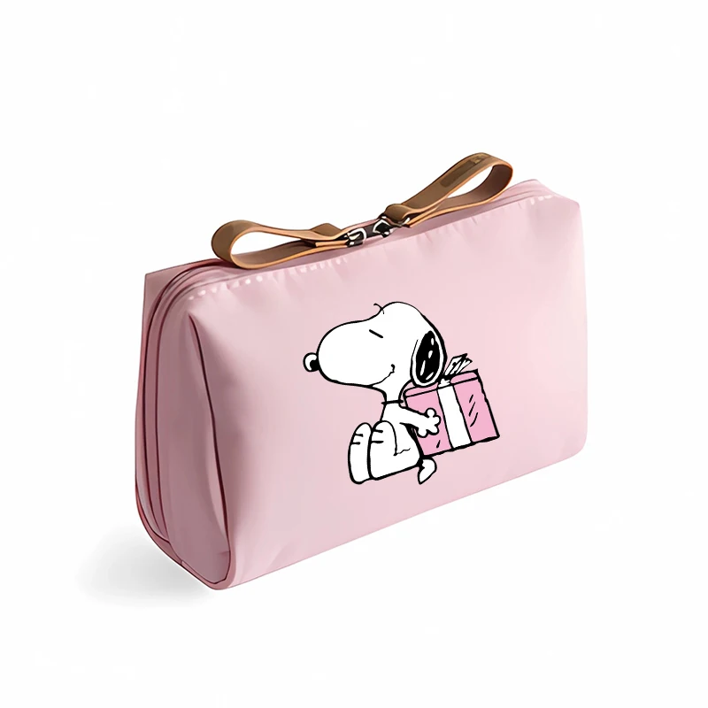 Snoopys Peanut Women Cosmetic Case Girl Vogue Anime Cartoon Print Female Teenage Office Portable Student Coin Makeup Storage Bag