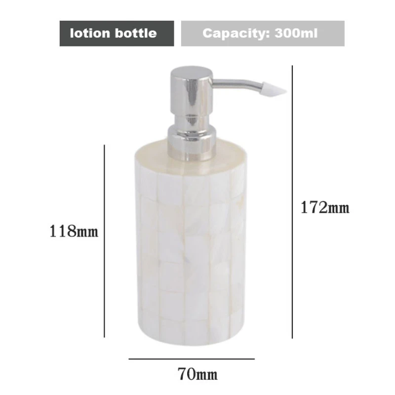 Resin Material Bathroom Accessories Sets Luxury Toothbrush Holder Soap Dispenser Cotton Jar Mouthwash Cup for Home Supplies