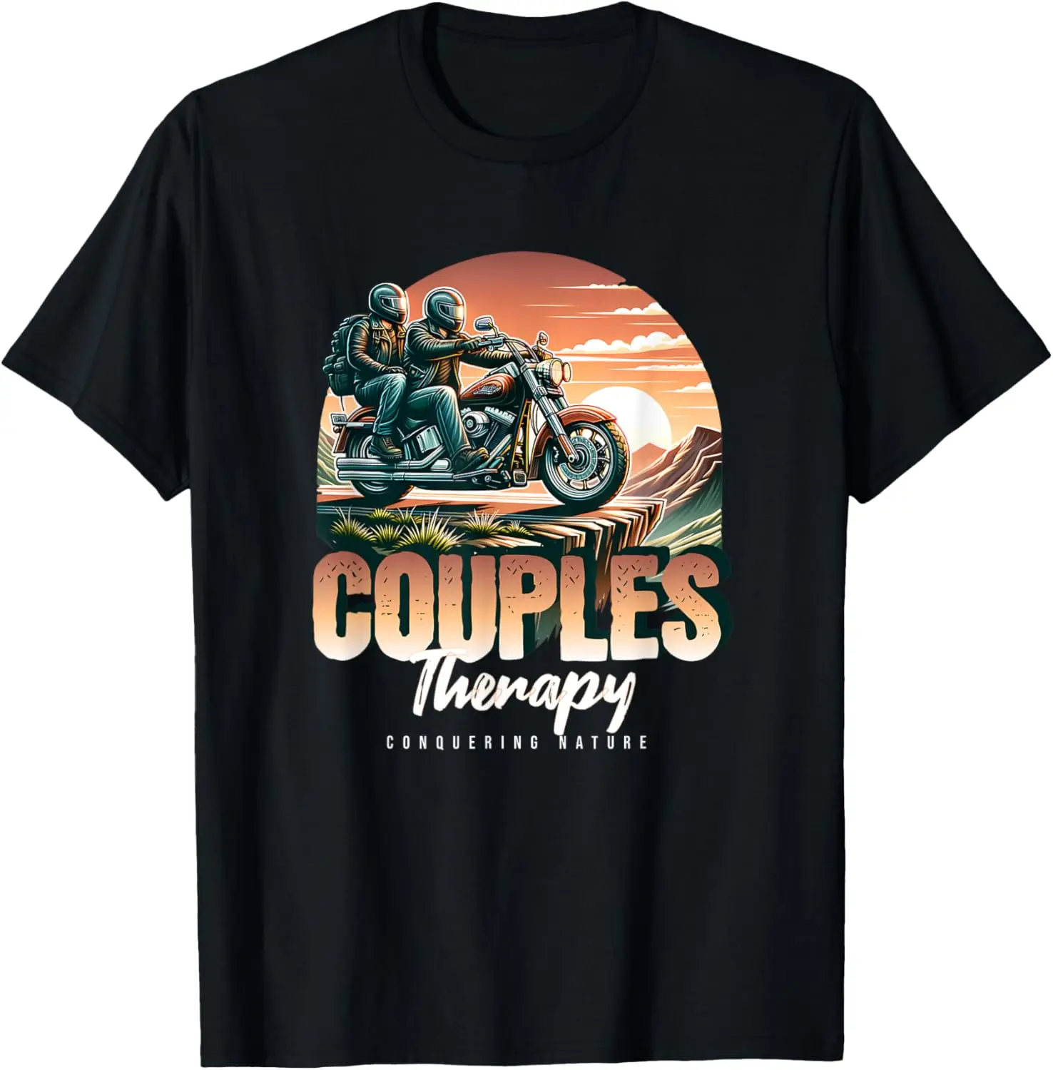 

Couples Therapy Motorcycle Biker Graphic Relationship Goals T-Shirt Motorcycle