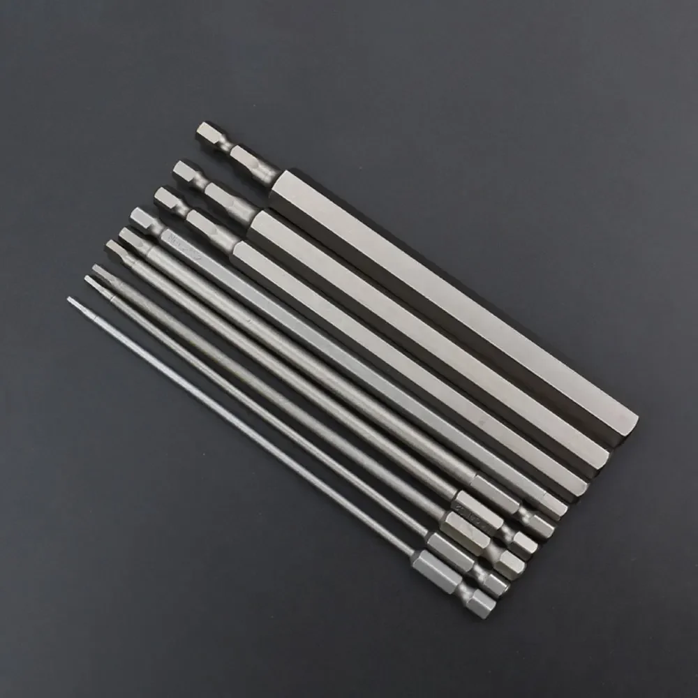 :7/10 pezzi punte da trapano per chiave a testa esagonale magnetica 50/100/150mm set di punte per cacciavite punta per chiave esagonale