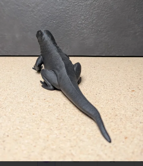 3D‑Printed Komodo Dragon Figurine, Plastic Realistic Reptile Sculpture, Detailed Tabletop Wildlife Animal Decor Ornament