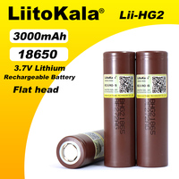 Hot LiitoKala New Original HG2 18650 3000mAh battery 18650HG2 3.6V discharge 20A dedicated For hg2 Power Rechargeable batteries
