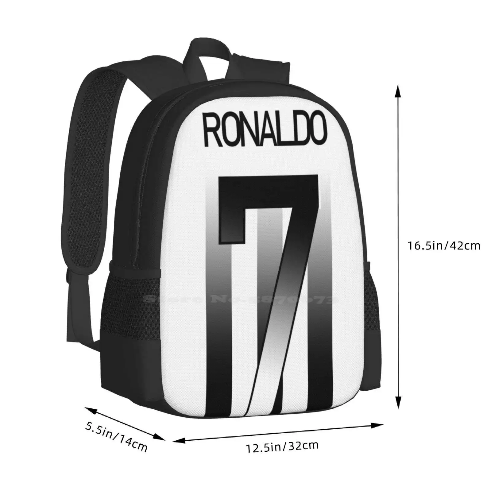 Ronaldo Football Number 7 borse da scuola zaino per Laptop da viaggio 7 7 7 Ronaldo Ronaldo Football Club Fc 7 7 numero 7 calcio