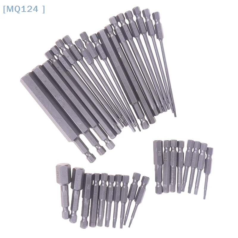 Screwdriver Set 8Pcs 1/4" Hex Shank Head Allen Wrench Screwdriver Socket Bit Metric Magnetic Screwdriver Bits Set Tools