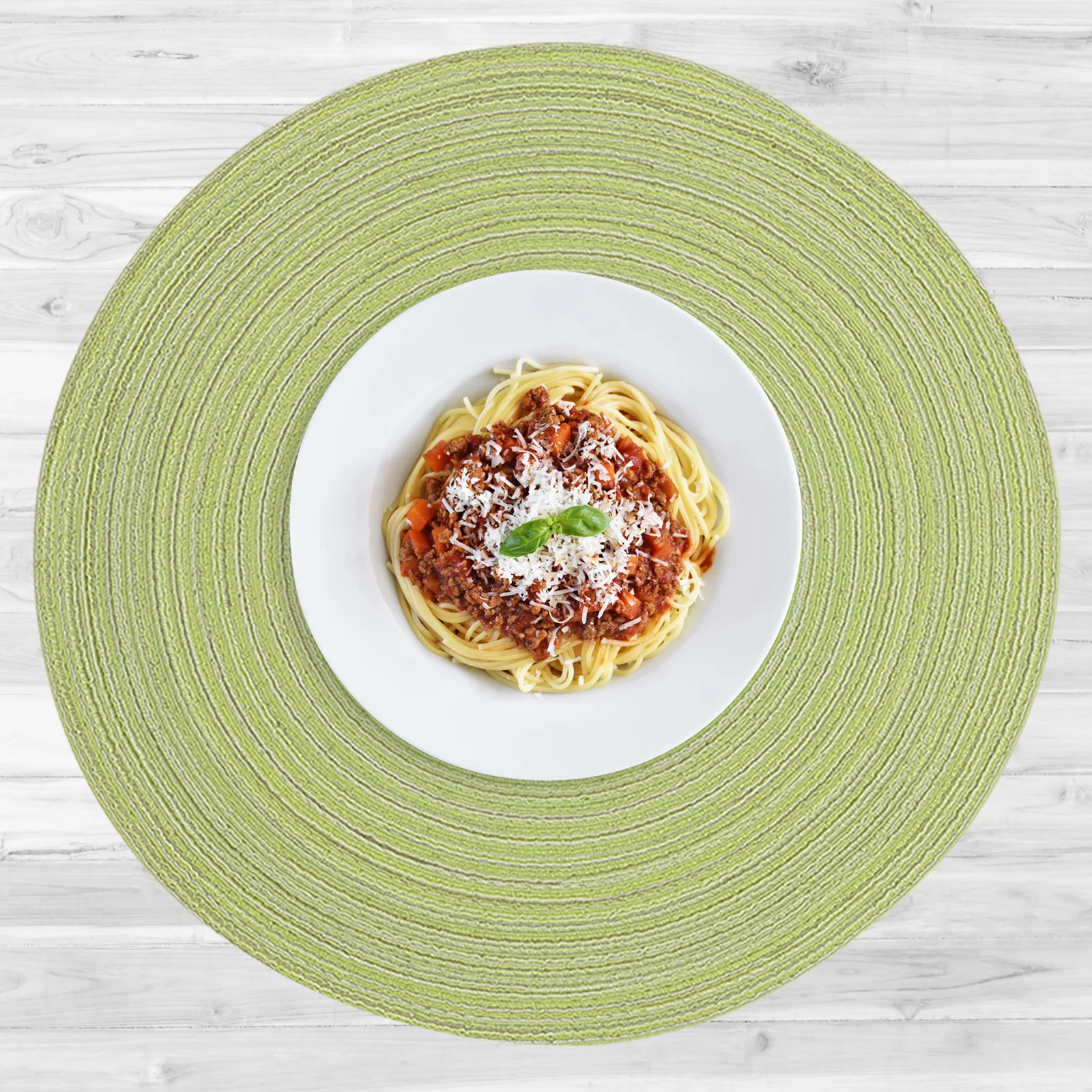 

5Pcs Round Woven Placemat Nordic Style Coasters Heat Resistant Non Slip Cup Mat Table Protection for Home Restaurant