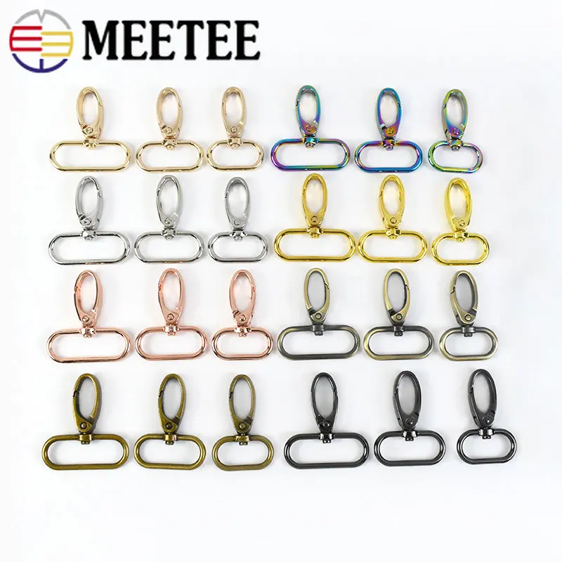 

10/20Pcs 14/16/20/25/32/38/50mm Bag Strap Buckles Metal Webbing Swivel Clasps Hangers Lobster Trigger Snap Hook DIY Accessories