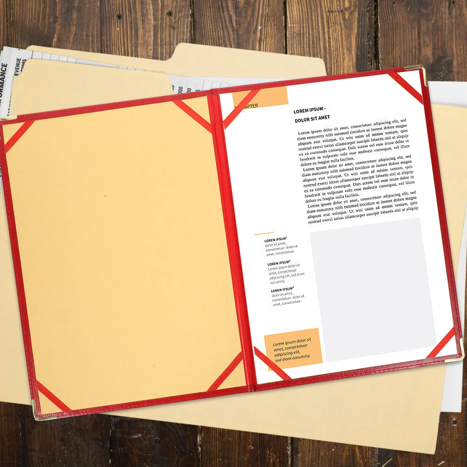 

Red Portfolio Folder for Office Business Interview Document Organization Card Storage Note Taking Portable File