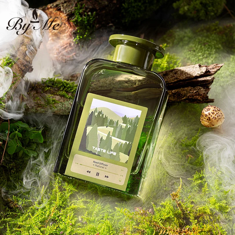 Botella verde de gran capacidad de 150ml, juego de líquido volátil de aromaterapia sin llama, fragancia duradera, Aroma de manzana verde jazmín