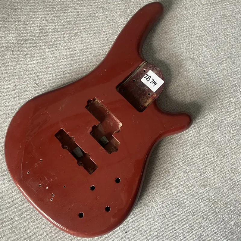 

IB714 Custom Order Red Color 5 Or 6 String Electric Bass Body Solid Wood Active PJB Pickups Replace DIY Part