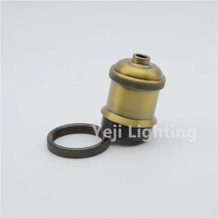 Decorative Colorful  green brozne Lamp holder Edison retro Aluminum cap socket E27 Led bulb Tube light Lighting accessories