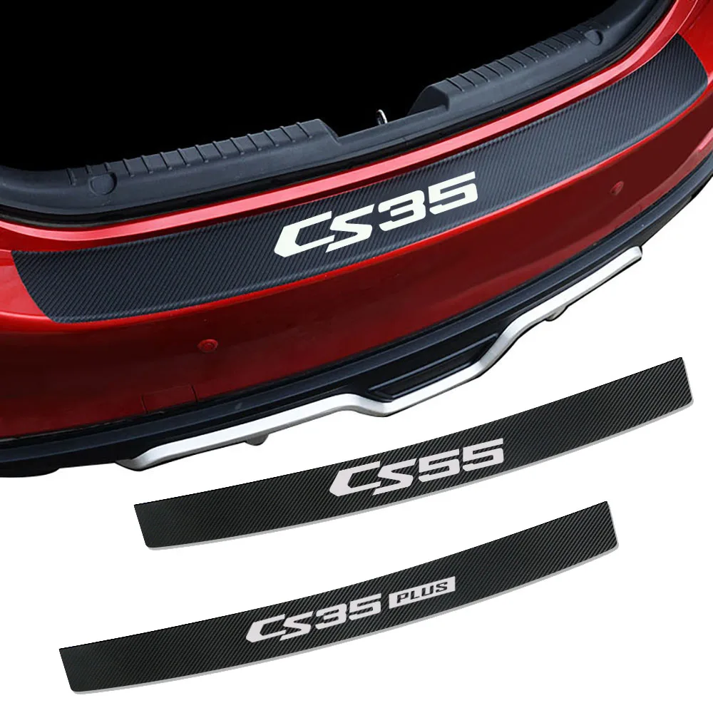 For Changan CS35 CS55 CS75 CS85 CS95 PLUS UNIT ALSVIN Car Rear Bumper Load Protector Stickers Protector Carbon Fiber Decals