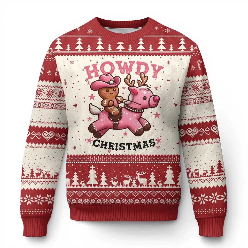 أنت! أنت! أنت! سترة رعاة البقر الغربية سانتا القبيحة لعيد الميلاد المجيد 2025 موضة جديدة للرجال بلوفر لحفلات عيد الميلاد بلوزات نسائية #1