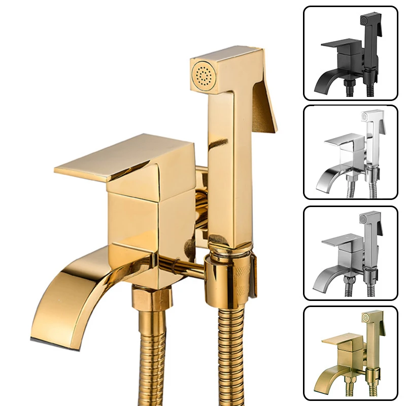 

Кисть Золотой Ручной Распылитель Для Биде Душ Туалетный Комплект Пистолет Серый Шаттаф Душевая Насадка Черный Медный Клапан Набор Смесителей Для Биде