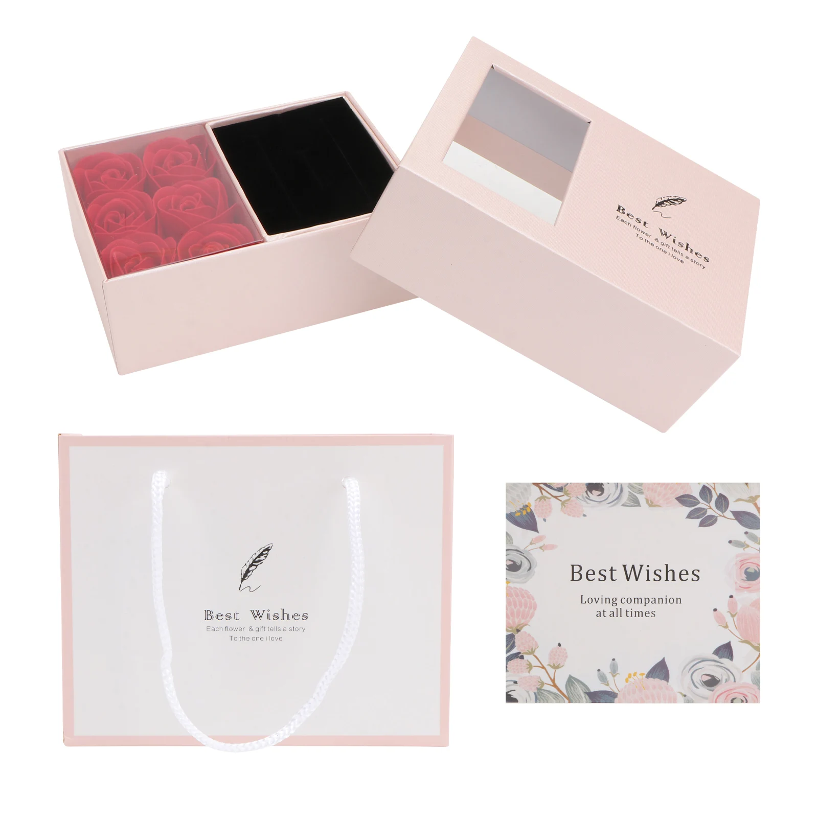 

1Set Preserved Flower Gift Box Sturdy Hard ABS Material Easy Pack Jewelry Multi-Functional Design Wonderful Choice for Holding