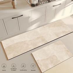 Soft Kitchen Simple Style Anti Fatigue Floor Mat  Non-Slip Absorbent Washable Carpet Long Large Bathroom Entrance Quality Rug