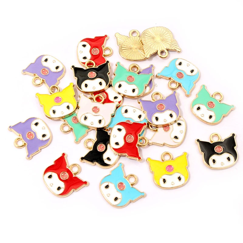 30Pcs 13x14mm Small Alloy Cartoon Girl Charms Pendants Multi Colors For DIY Bracelet Necklaces Jewelry Making Accessories