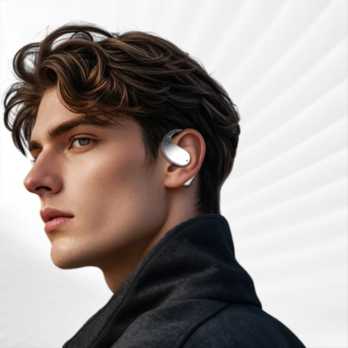 【~ New Y24A】Wireless BT Language Translator Earbuds Ai Translating Earbuds Headphones Translator Earbuds for Travel Business,B