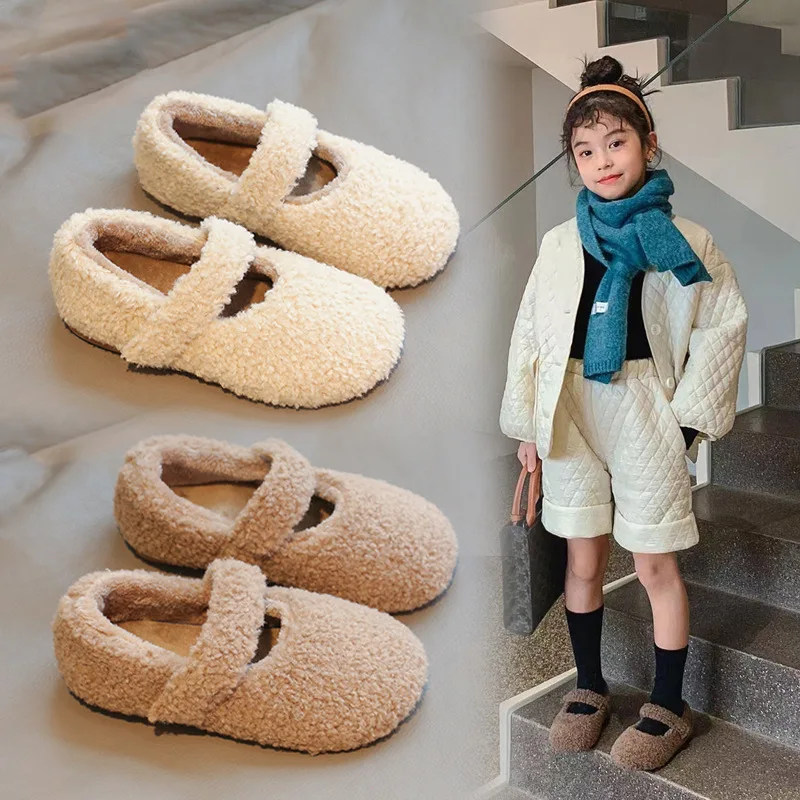 Girls' Autumn and Winter Korean All-match Baby Winter Foreign Soft Soled Children's Shoes