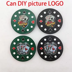 28.5mm NH35 Dial Personalized logo Laser print Name/logo Watch dial Diy dial with NH35 NH36 NH34 Miyota8215 movement