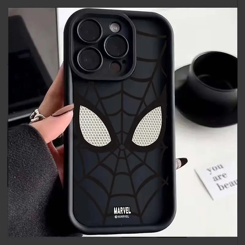 Trendy Cool Spider-Man Apply 15/14/13/12 Mobile Phone Shell New Pattern Simplicity Originality Anime Peripherals Mini Toys Gifts