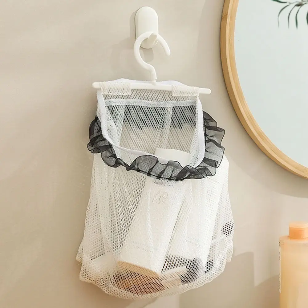 Mesh Hanging Bag Clothes Pin Holder With Hook Washable Clothespin Peg Storage Undergarment Laundry