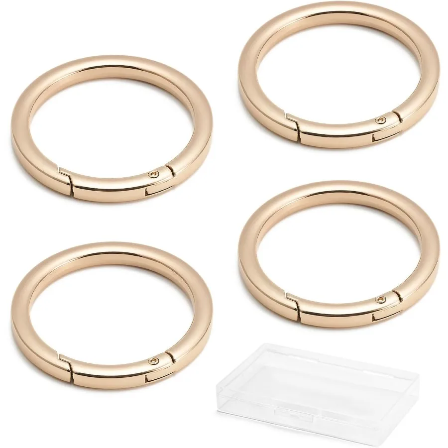 4 قطعة الزناد المسطح الربيع O خواتم سلسلة مفاتيح معدنية حلقة حلقة تسلق مستديرة كليب ل Keyrings مشبك أكياس بوسيس