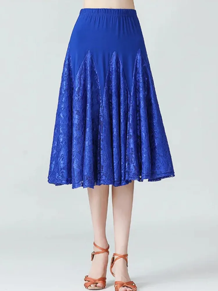 여성 연습 댄스웨어 스커트 우아한 연습 스커트 볼룸 라틴 스커트 퍼포먼스웨어 의상 탱고 왈츠 댄스 스커트
