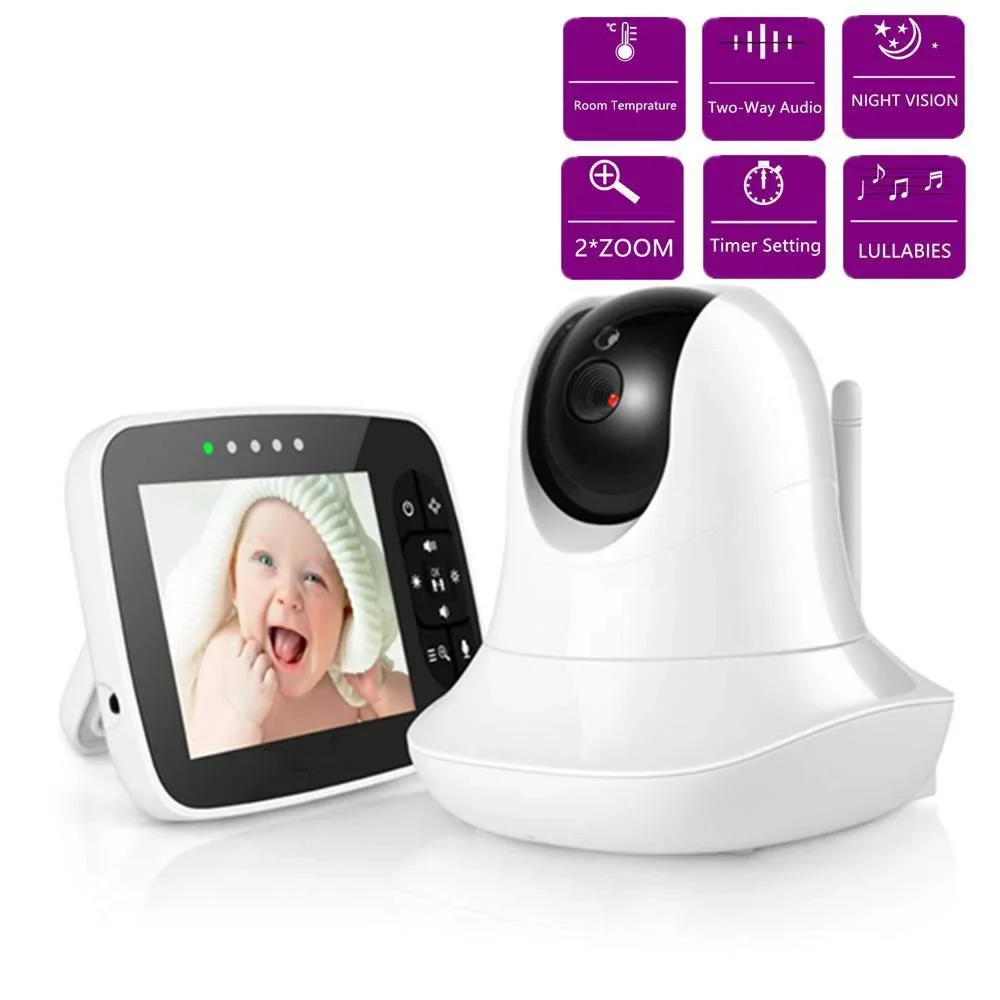 3.5 inch video Baby Monitor Portable HD Wireless Smart Baby Camera Infared Night Vision Video Monitor Remote pan tilt and zoom