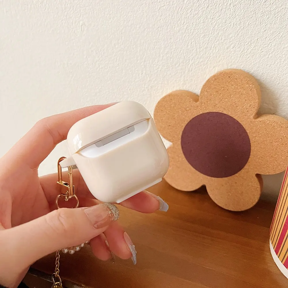 花と漫画のパターンシリコンイヤホンカバー、エアポッド4ケース、ファッションキーチェーン、キュート、ミニ、tws
