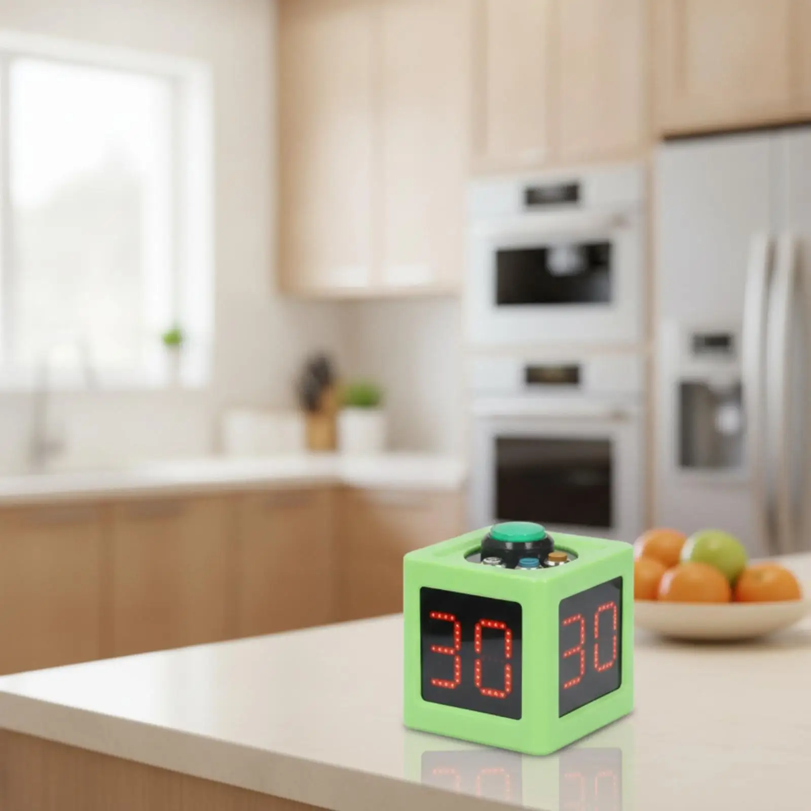 Portable Kitchen Timer Cube Electronic Timer with Red Screen for Task Management