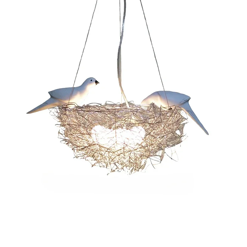 Moderne Led Bird Nest Hanglamp Eetkamer Chorme Bird 'S Nest Kroonluchter Restaurant Home Decor Aluminium Indoor Hang Verlichting